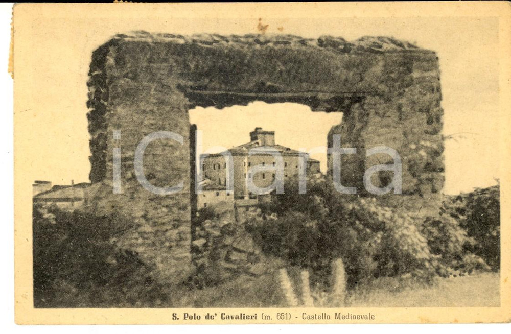 Cartolina originale da collezione 1949 SAN POLO DEI CAVALIERI RM Castello Medievale Cartolina postale FP VG 1