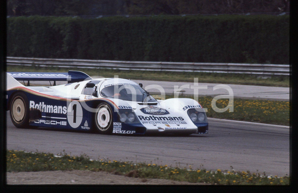 35mm vintage slide* 1984 1000 KM MONZA PORSCHE 956 ROTHMANS durante la gara (2)