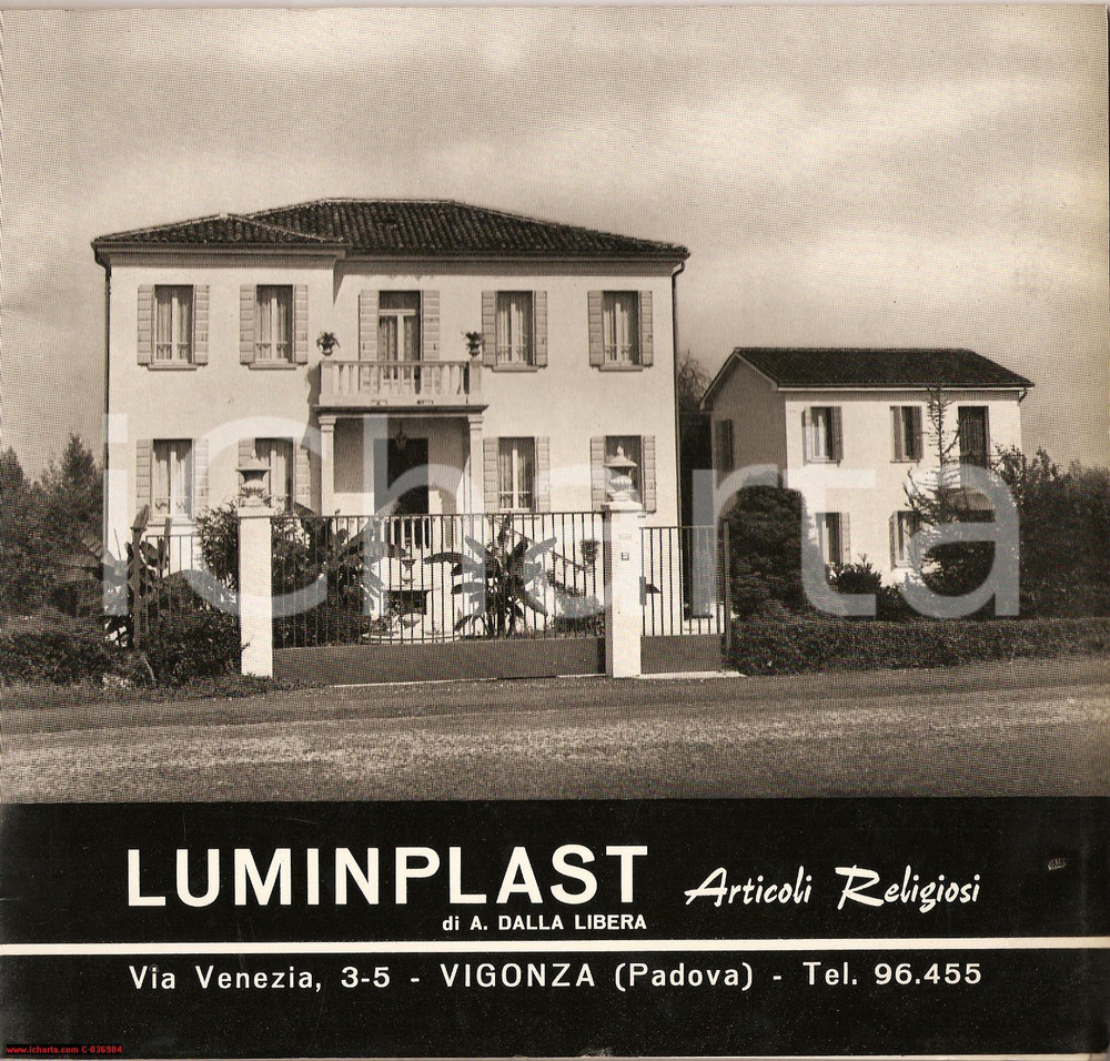 Materiale pubblicitario d’epoca 1955 (?) VIGONZA (PD) Dalla Libera LUMINPLAST catalogo 1