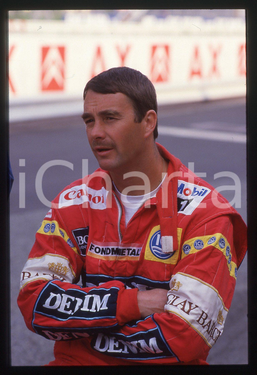 35mm vintage slide* 1988 GP MONZA Nigel MANSELL scuderia WILLIAMS - Ritratto (4)