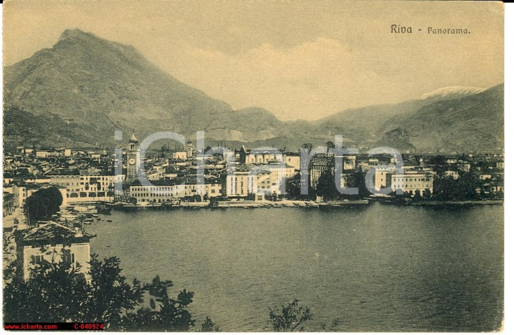 Cartolina originale da collezione 1920 Riva del Garda  Veduta generale d epoca NV 1
