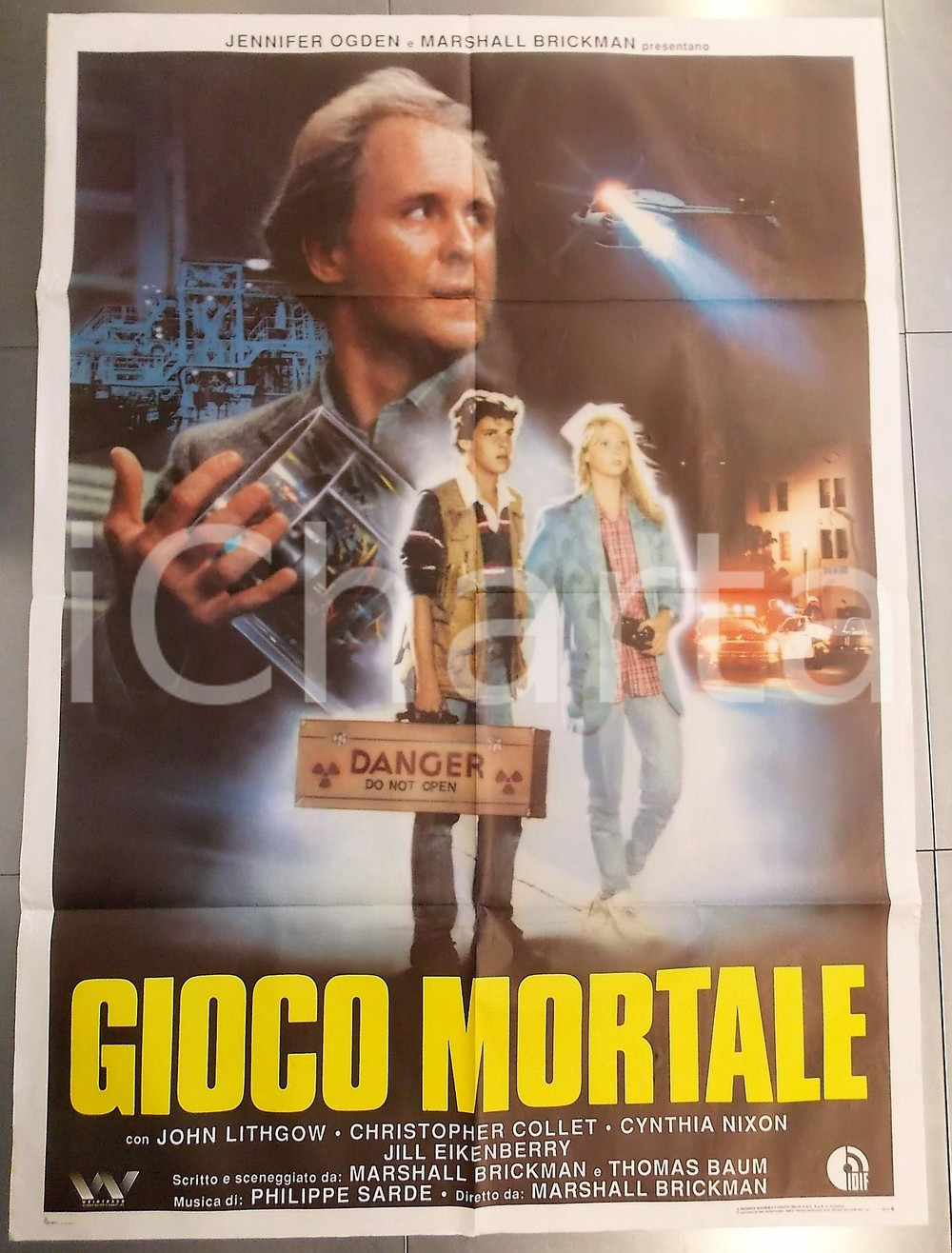 Materiale cinematografico d’epoca 1986 GIOCO MORTALE The Manhattan project  John LITHGOW Manifesto 100x140 cm 1