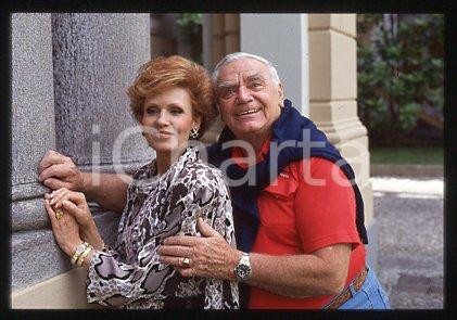 35mm vintage slide* 1999 ca ITALY Ernest BORGNINE American actor and wife (111)