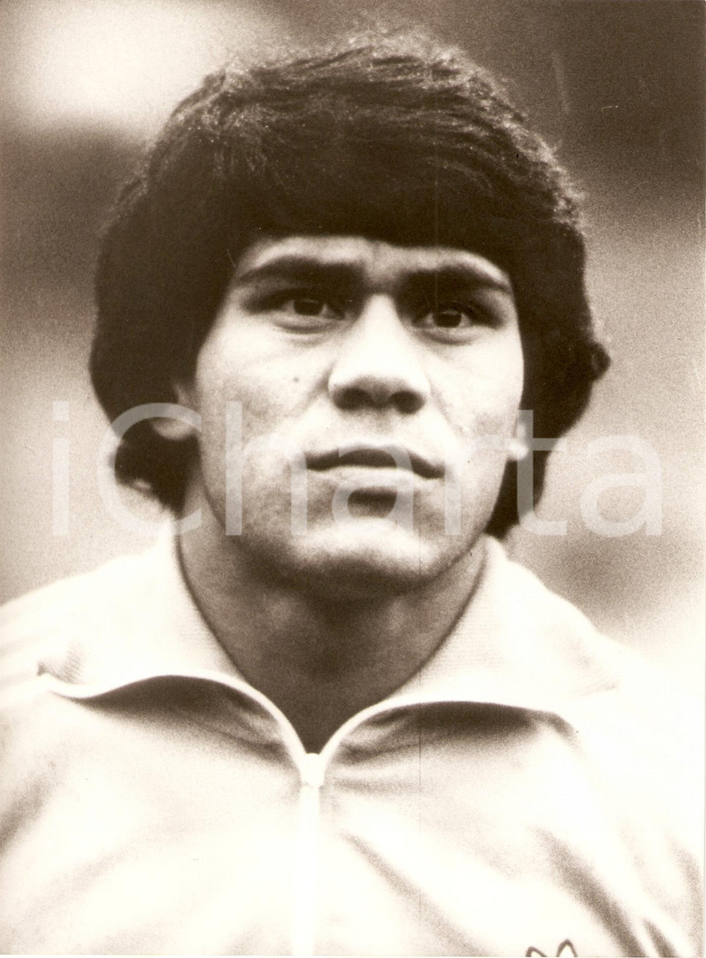 Fotografia d epoca originale 1980 ca CALCIO Ruben PAZ Centrocampista URUGUAY Ritratto Fotografia 1