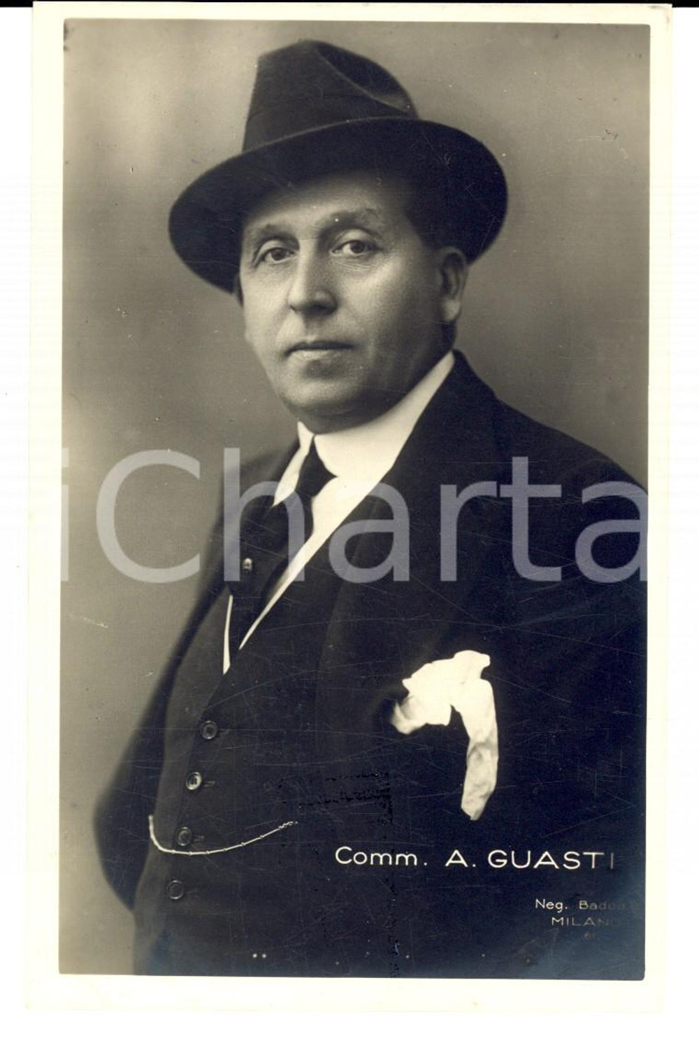 Cartolina originale da collezione 1915 ca TEATRO Attore Amerigo GUASTI Ritratto fotografico *Cartolina FP NV 1