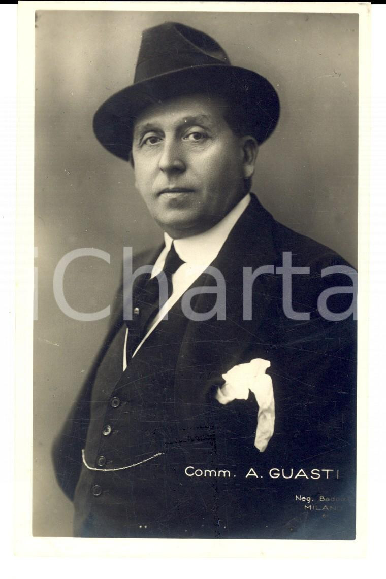 Cartolina originale da collezione 1915 ca TEATRO Attore Amerigo GUASTI Ritratto fotografico Cartolina FP NV 1