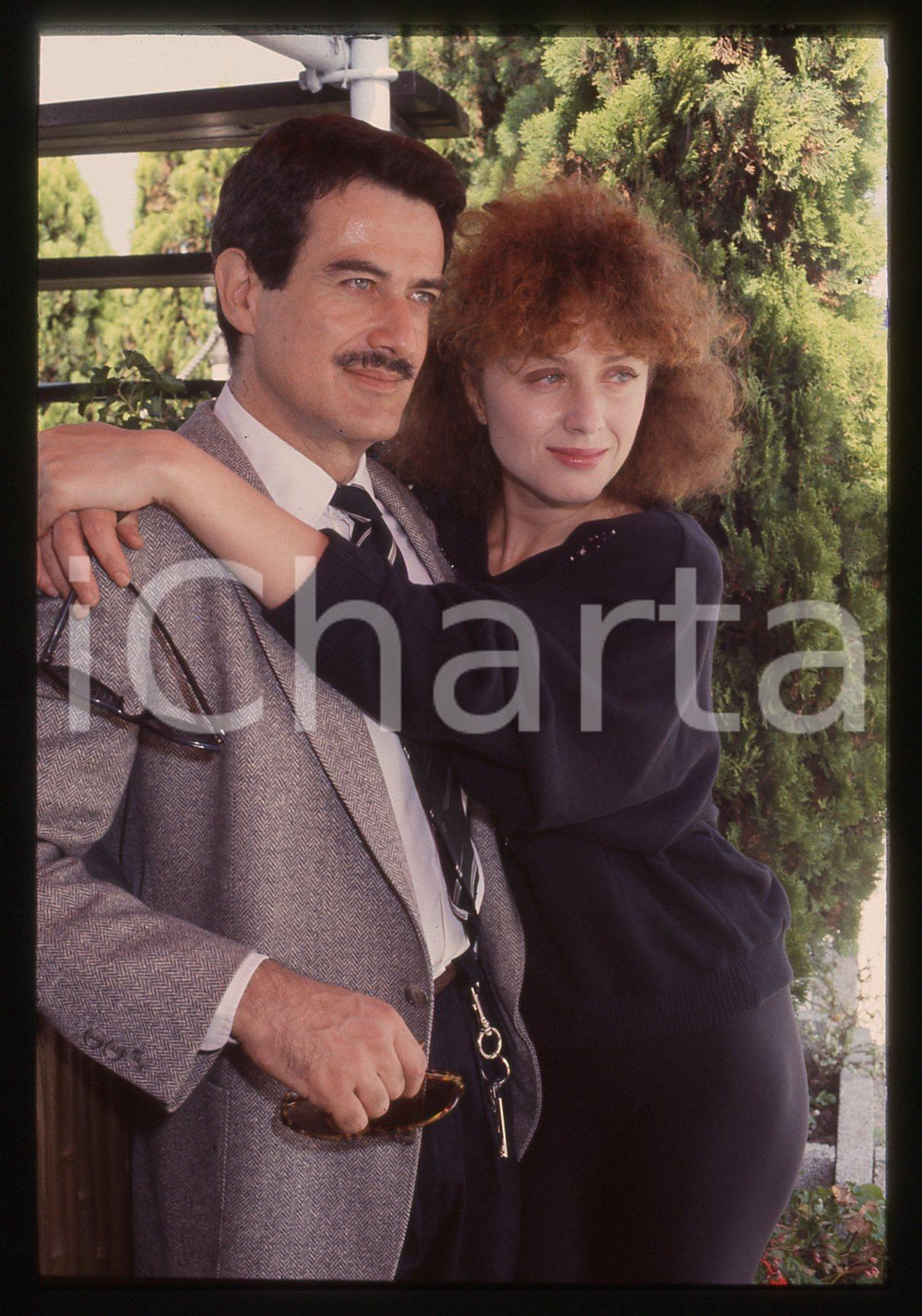35mm vintage slide* 1985 ca ITALIA TEATRO Giuseppe PAMBIERI Lia TANZI Ritratto 2