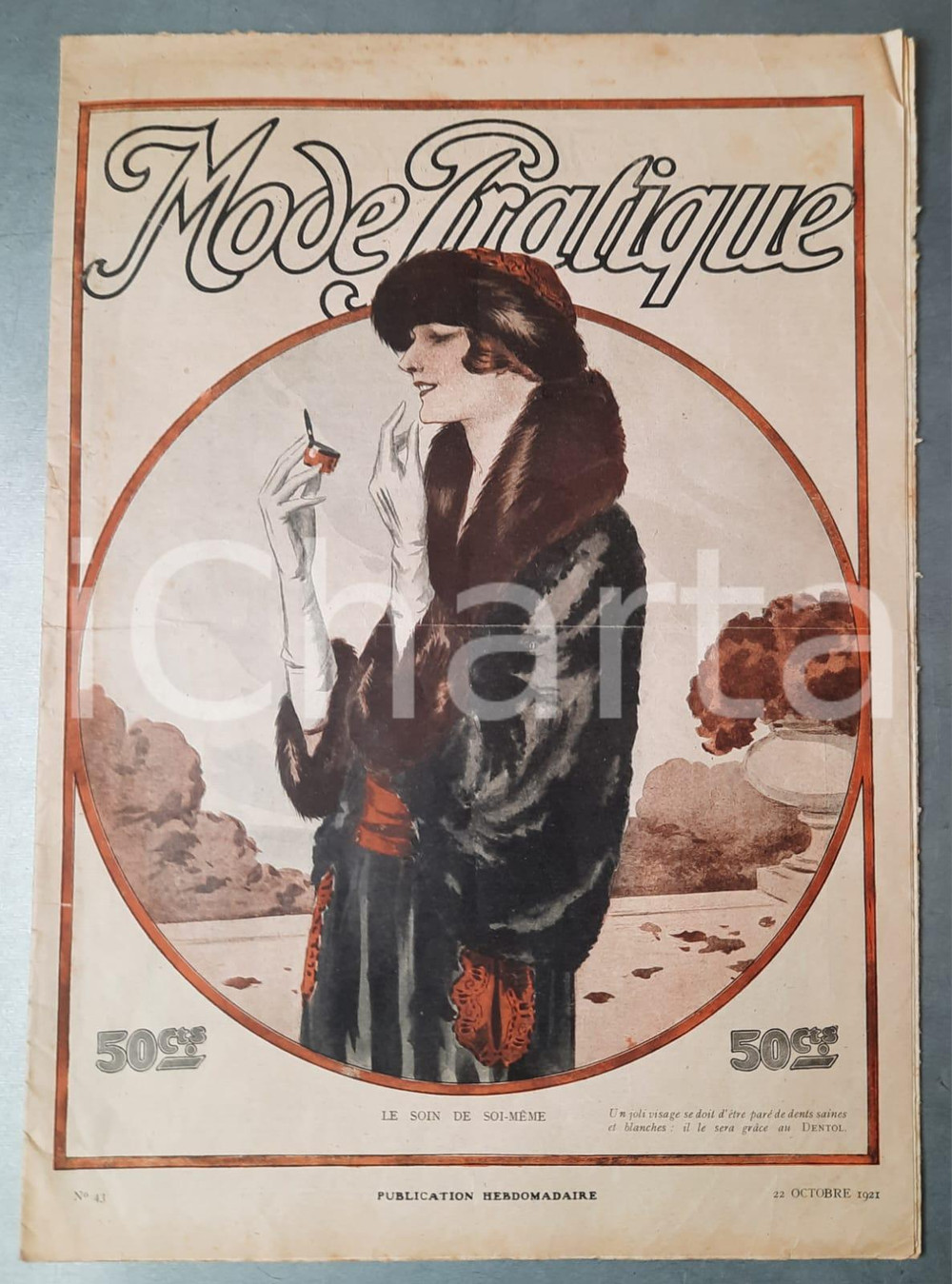 Giornale, rivista storica Octobre 1921 PARIS MODE PRATIQUE Journal femme et maison n°43 Nos chapeaux 1