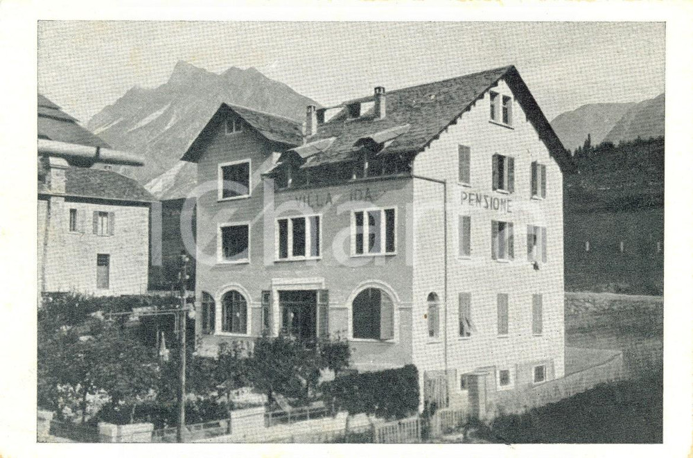 Cartolina originale da collezione 1945 ca BORMIO SO Veduta della pensione Villa IDA Cartolina postale FG NV 1