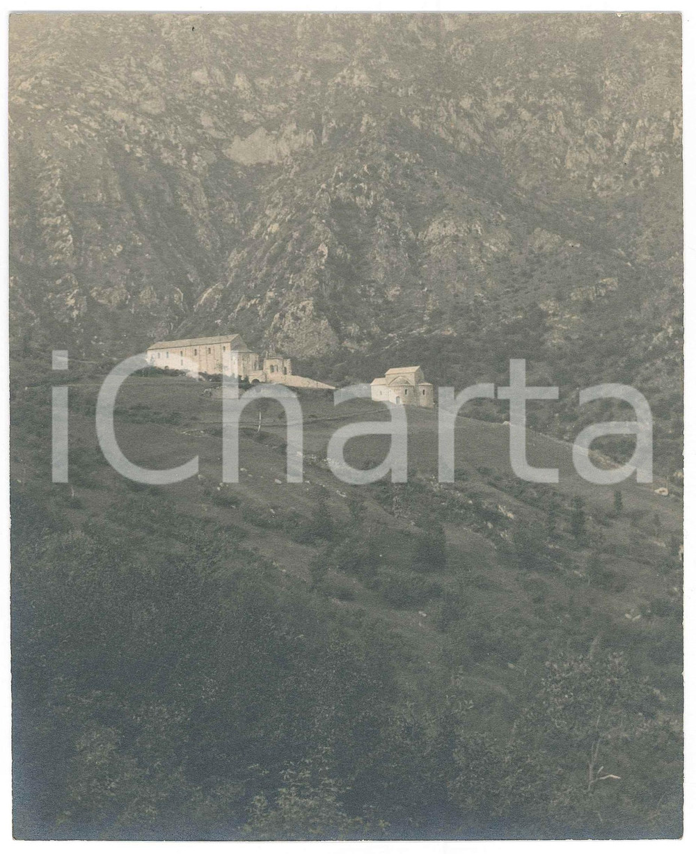 Fotografia d epoca originale 1940 ca CIVATE  Abbazia di S. PIETRO AL MONTE  Foto Gualtiero LAENG FIRMATA 1
