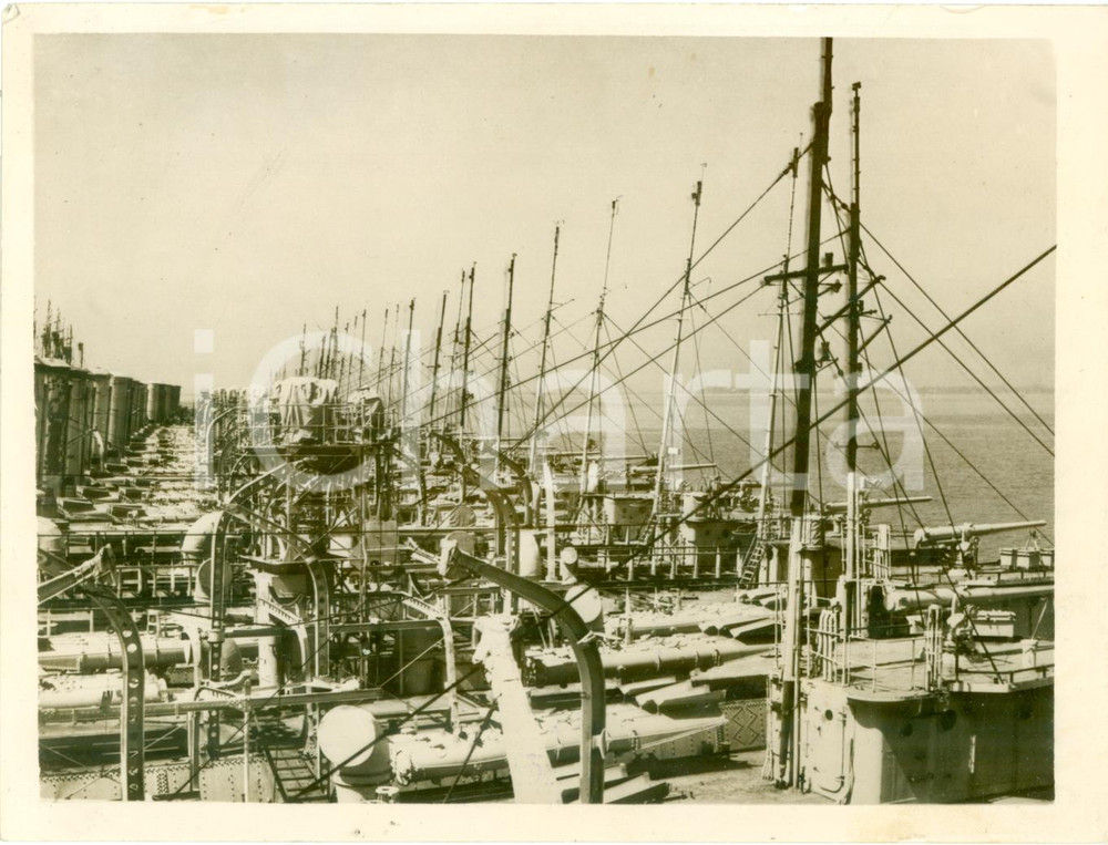 Fotografia d epoca originale 1939 USA Guerra navale Flotta americana si riarma per la guerra FOTOGRAFIA 1