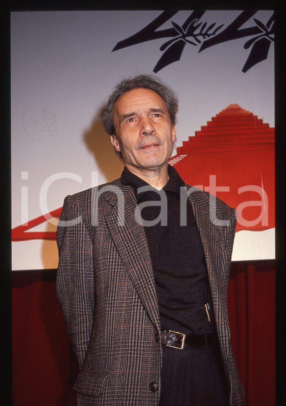 35mm vintage slide* 1991 FESTIVAL CANNES Jacques RIVETTE *Ritratto del regista 5