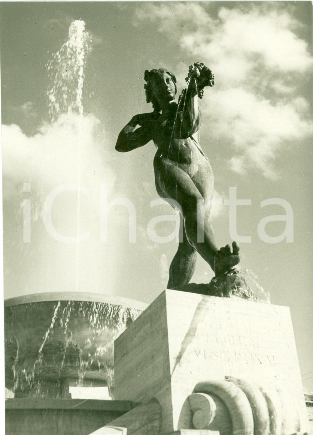 Fotografia d epoca originale 1938 MODENA Nuova Fontana dei due Fiumi di Giuseppe GRAZIOSI Fotografia 1