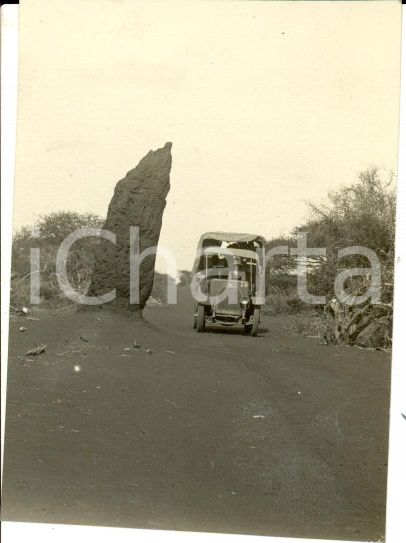 Fotografia d epoca originale 1931 SOMALIA Camionetta coloniale in viaggio nel deserto Fotografia cm 6 x 9 1