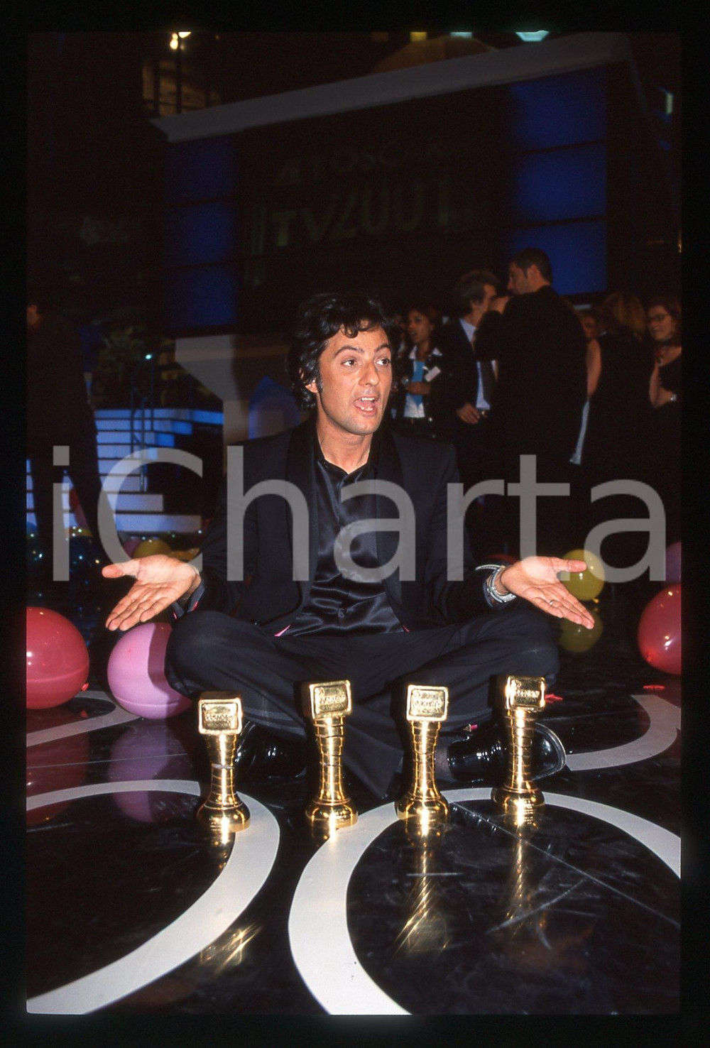 35mm vintage slide*2001 PREMIO REGIA TELEVISIVA Rosario FIORELLO Ritratto 
