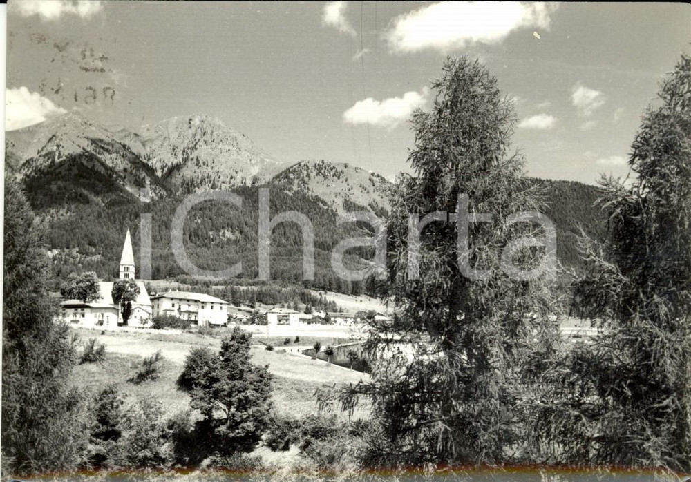 Cartolina originale da collezione 1961 VARENA TN Panorama paese e Val di FIEMME Cartolina postale FG VG 1