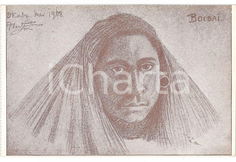 1925 ca NOUVELLE GUINÉE NÉERLANDAISE Coupeurs de têtes - Boesai - Postcard Cartolina postale d'epoca, non viaggiata.La cartolina appartiene allla serie "Chez les coupeurs de t&ecirc;tes de la Nouvelle-Guin&eacute;e N&eacute;erlandaise"CONDIZIONI: GFORMATO: FPEDITORE: Missionnaires du S. Coeur - Borgerhout-Anvers    originale e autentica 1