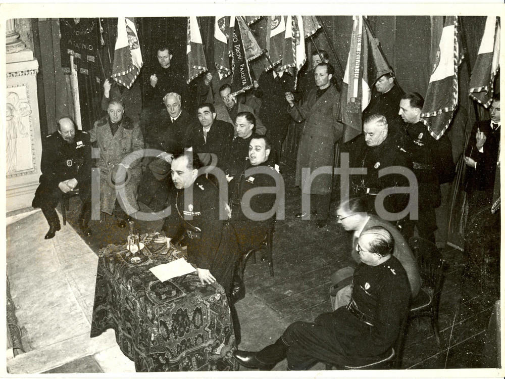 Fotografia d epoca originale 1937 MILANO Teatro FILODRAMMATICI Giulio Cesare ROSSI Associazione Commercianti 1