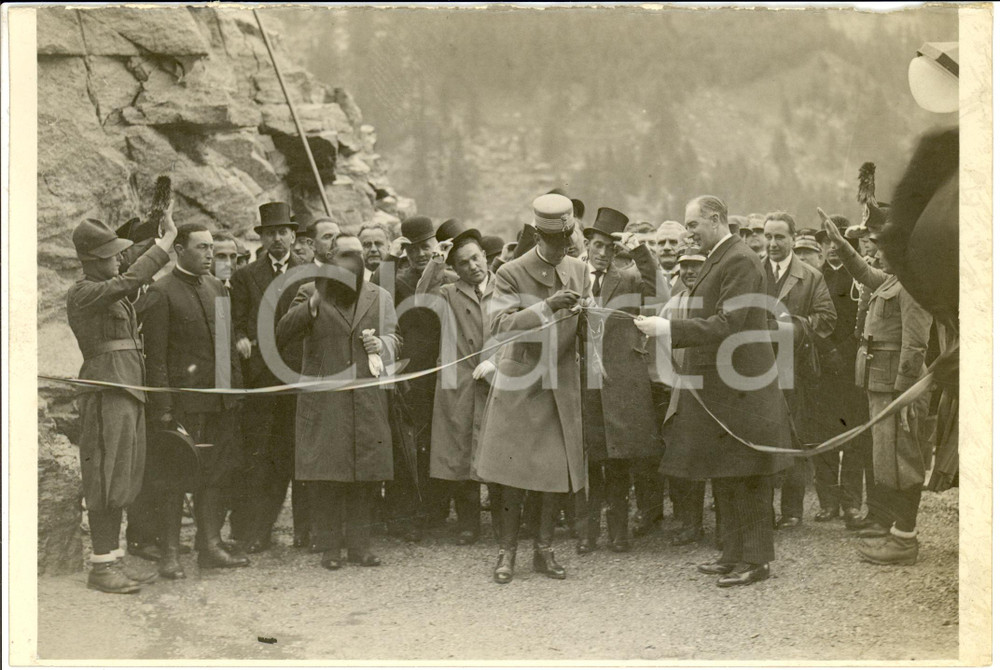 Fotografia d epoca originale 1931 CERESOLE REALE TO Umberto II inaugura Impianti Idroelettrici dell ORCO 1