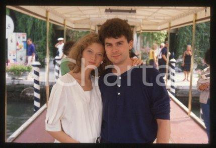 35mm vintage slide* 1990 ca VENICE actress Sophie WARD, husband Paul HOBSON (25)