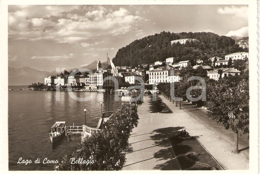 Cartolina originale da collezione 1965 ca BELLAGIO (CO) Panorama con LAGO DI COMO *Cartolina FG NV 1