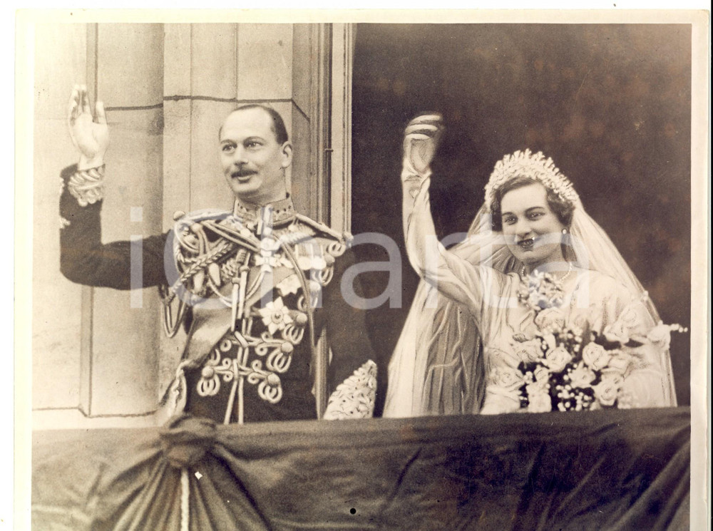 Fotografia d epoca originale 1935 LONDON Buckingham Palace  Nozze Henry di GLOUCESTER e lady Alice SCOTT 1