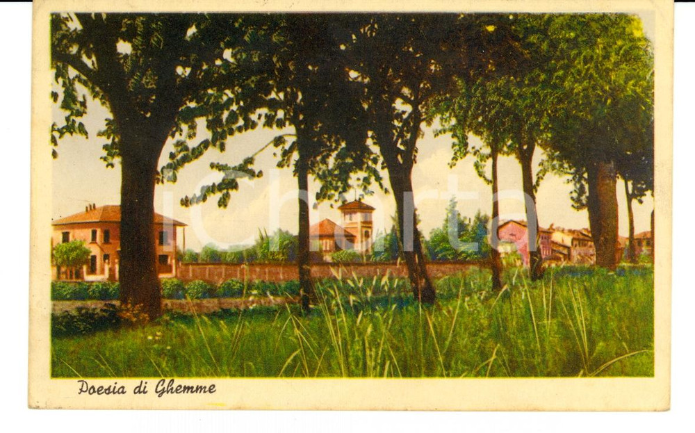 Cartolina originale da collezione 1943 GHEMME NO Poesia di Ghemme Cartolina FP VG 1