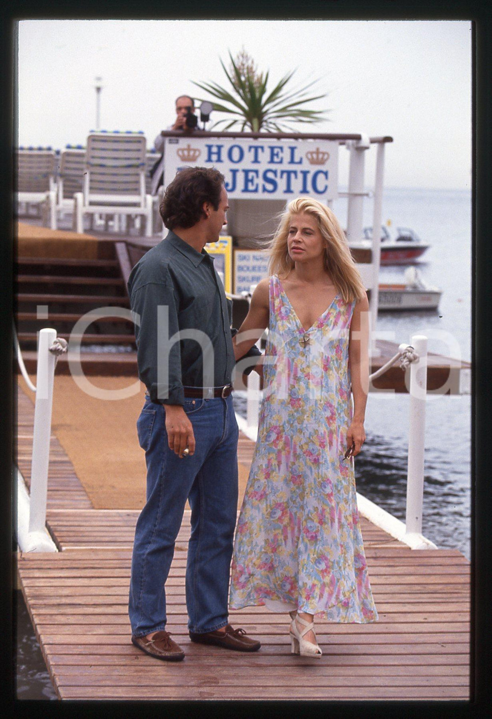 35mm vintage slide* 1994 FESTIVAL CANNES - Linda HAMILTON e Jim BELUSHI (31)