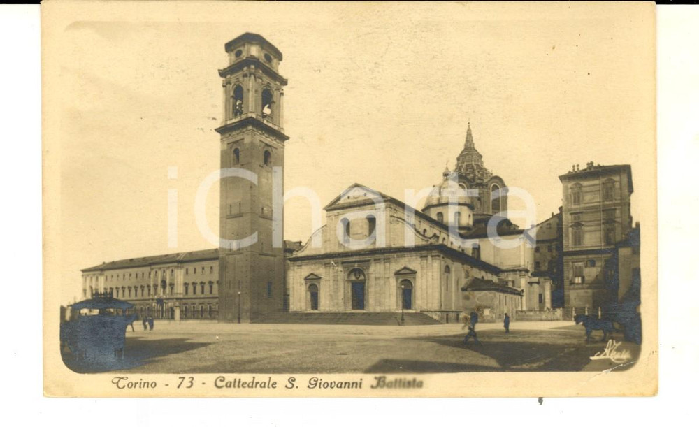 Cartolina originale da collezione 1929 TORINO Veduta della cattedrale di SAN GIOVANNI BATTISTA Cartolina FP 1