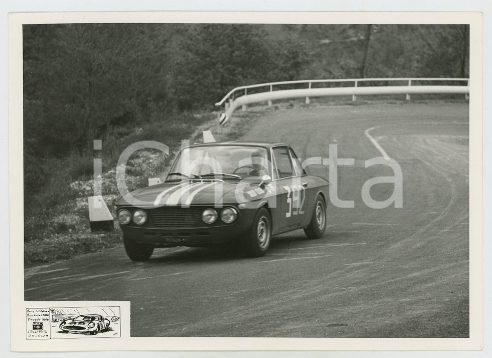 Fotografia d epoca originale 1966 PIEVE SANTO STEFANO Passo dello Spino LANCIA Fulvia coupÃ© JOLLY CLUB Foto 1