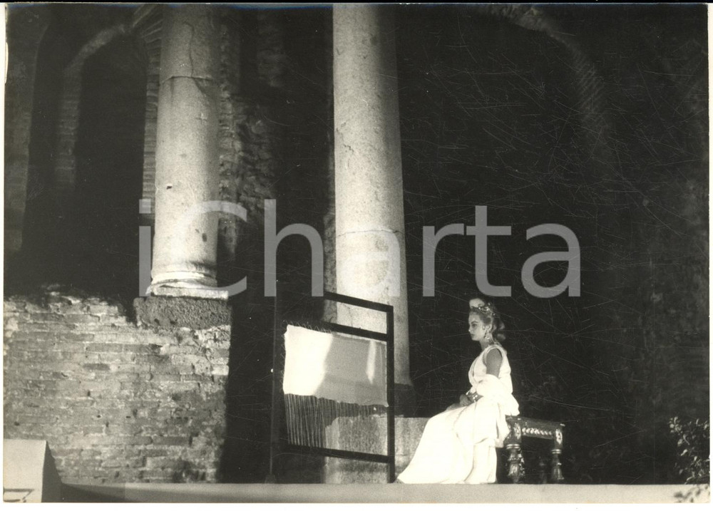 1958 TAORMINA Teatro Greco - "Processo al mito di Ulisse" in scena - Foto 18x13