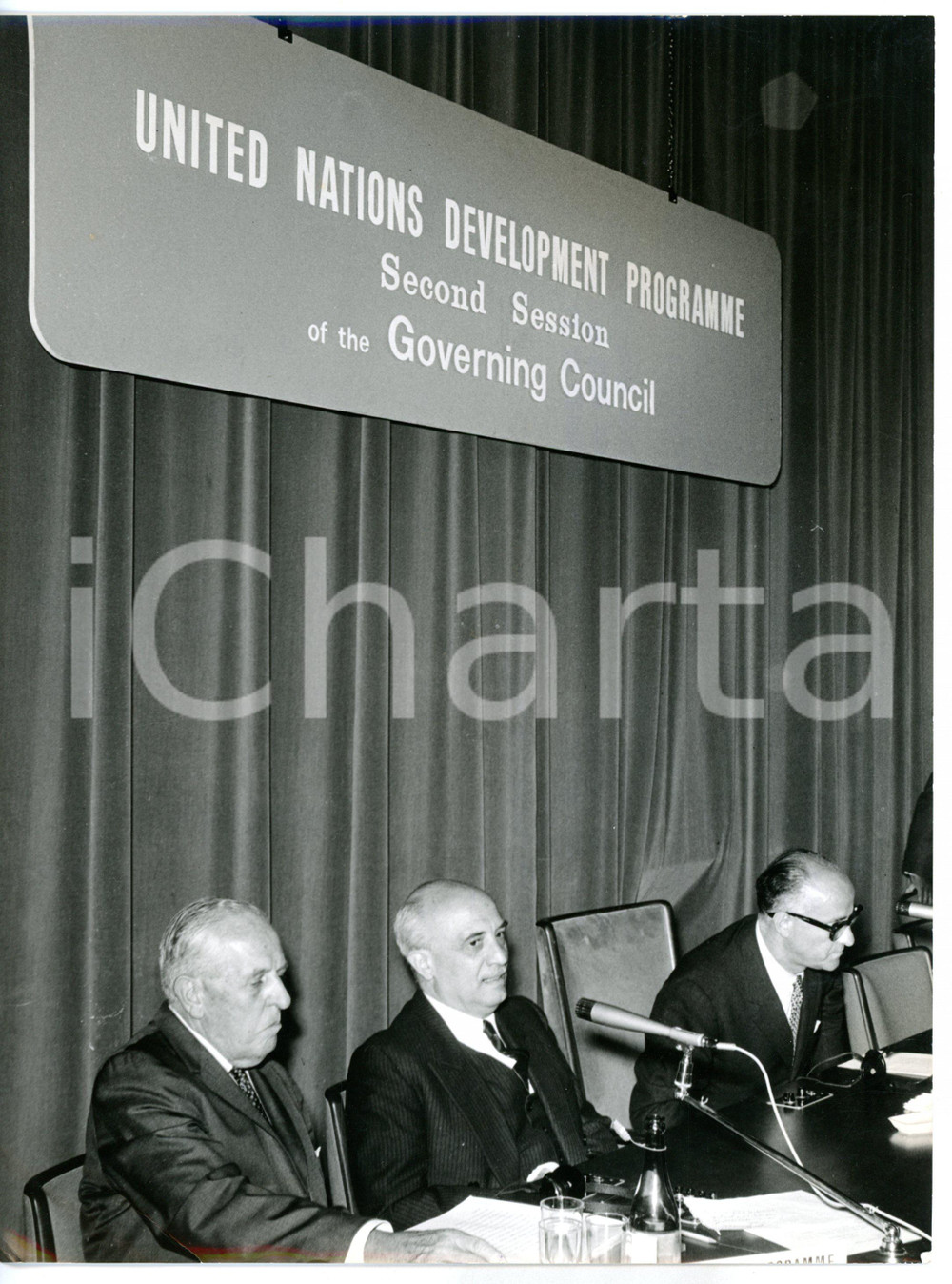 1966 MILANO - UNDP Amintore FANFANI inaugura la seconda sessione del consiglio