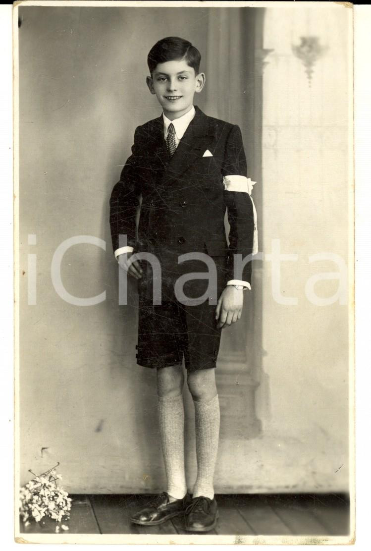 Fotografia d epoca originale 1938 MILANO Bambino alla Prima Comunione Foto BRAMBATI PORTA GENOVA 3 1