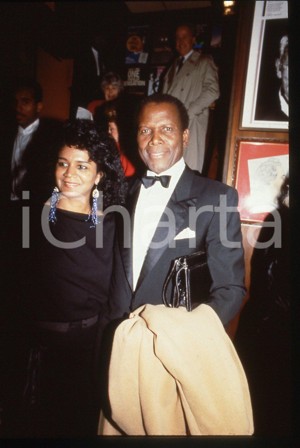 Fotografia d epoca originale 35mm vintage slide 1989 NEW YORK Sidney POITIER al Museum of the Moving Image 4 1