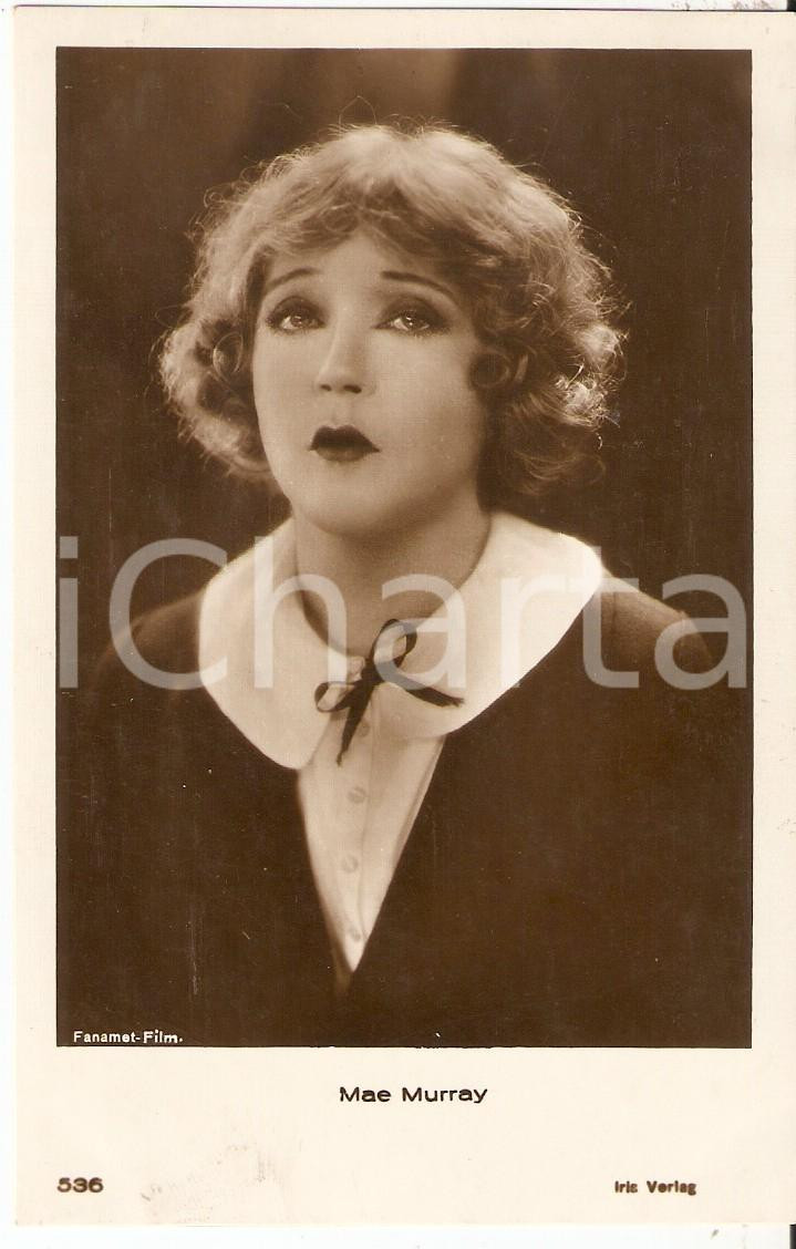 Cartolina originale da collezione 1950 ca CINEMA Ritratto dell attrice MAE MURRAY Cartolina FP NV 1