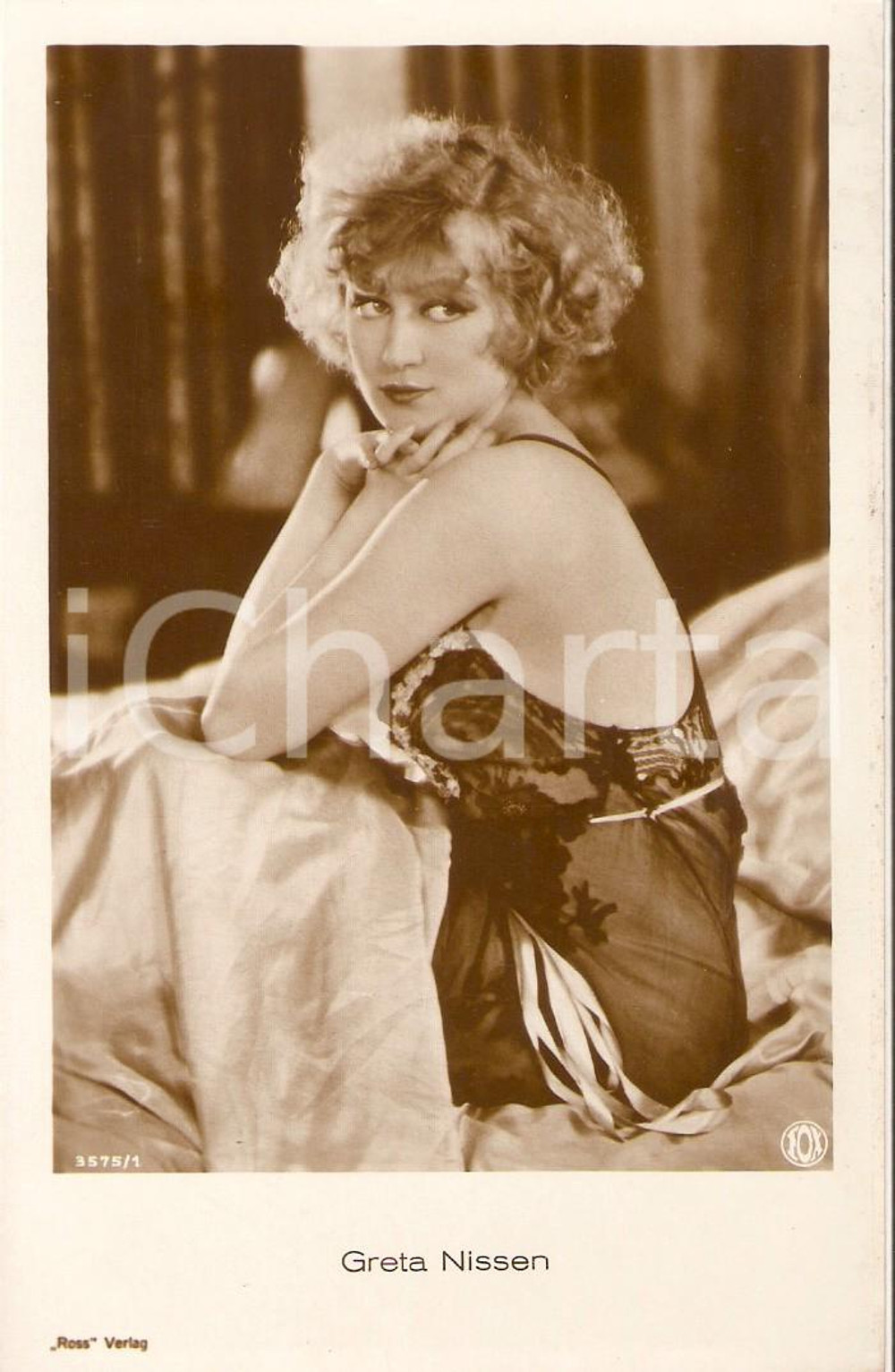 Cartolina originale da collezione 1930 ca CINEMA Actress Greta NISSEN wears lingerie *Cartolina FP NV 1