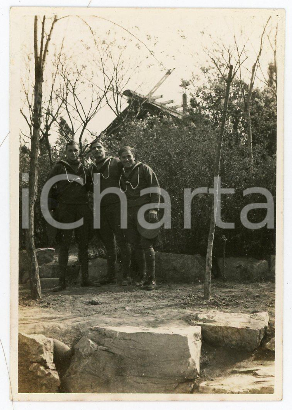 1935 ca CINA TIENTSIN Leoni di SAN MARCO - Foto di gruppo 6x8 cm Fotografia d'epoca. GOOD/buono  Formato: 6x8 cm originale e autentica 1