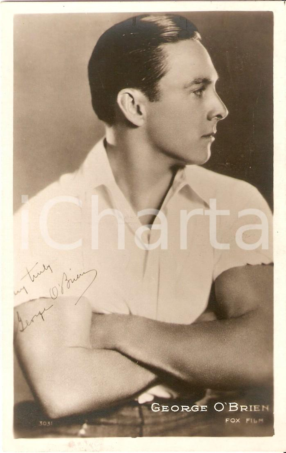 1927 CINEMA Actor George O'BRIEN Portrait *Cartolina FP NV 2 CONDIZIONI: GOOD    originale e autentica 1