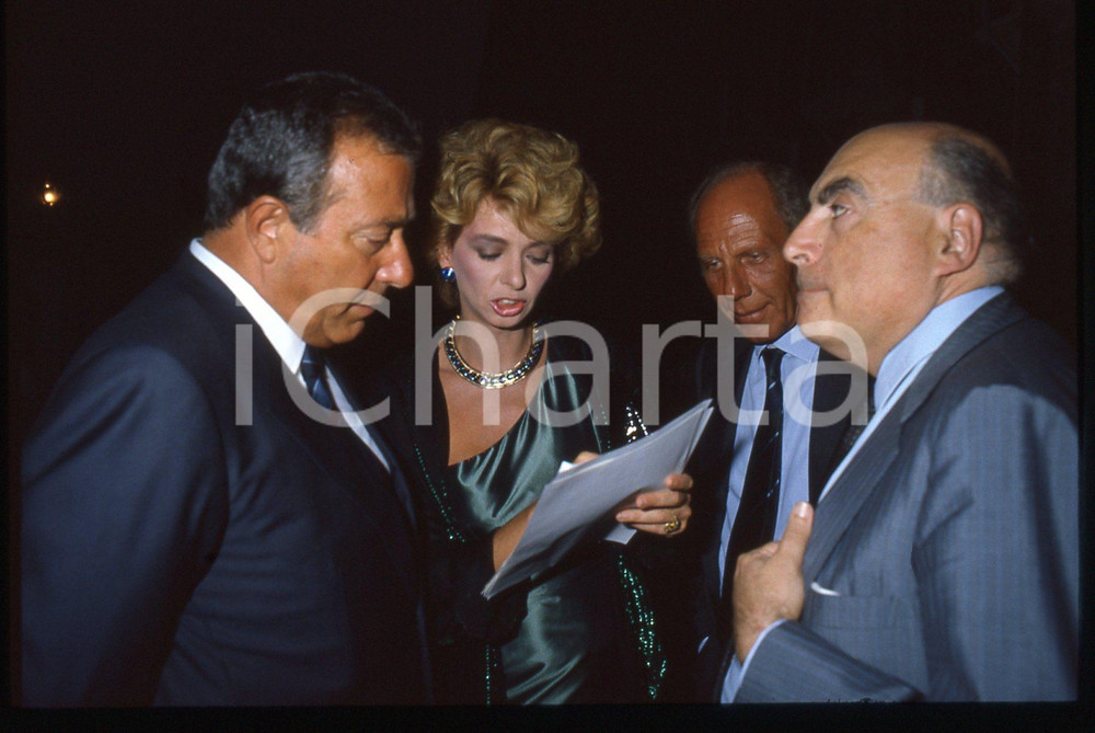 35mm vintage slide* 1985ca ROMA Giampiero ORSELLO Biagio AGNES Enrica BONACCORTI