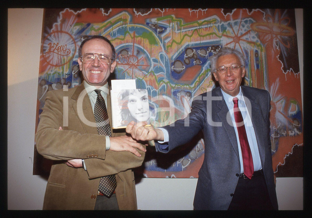 35mm vintage slide* 1995 ca COSTUME - Pino ARLACCHI e Giampaolo PANSA