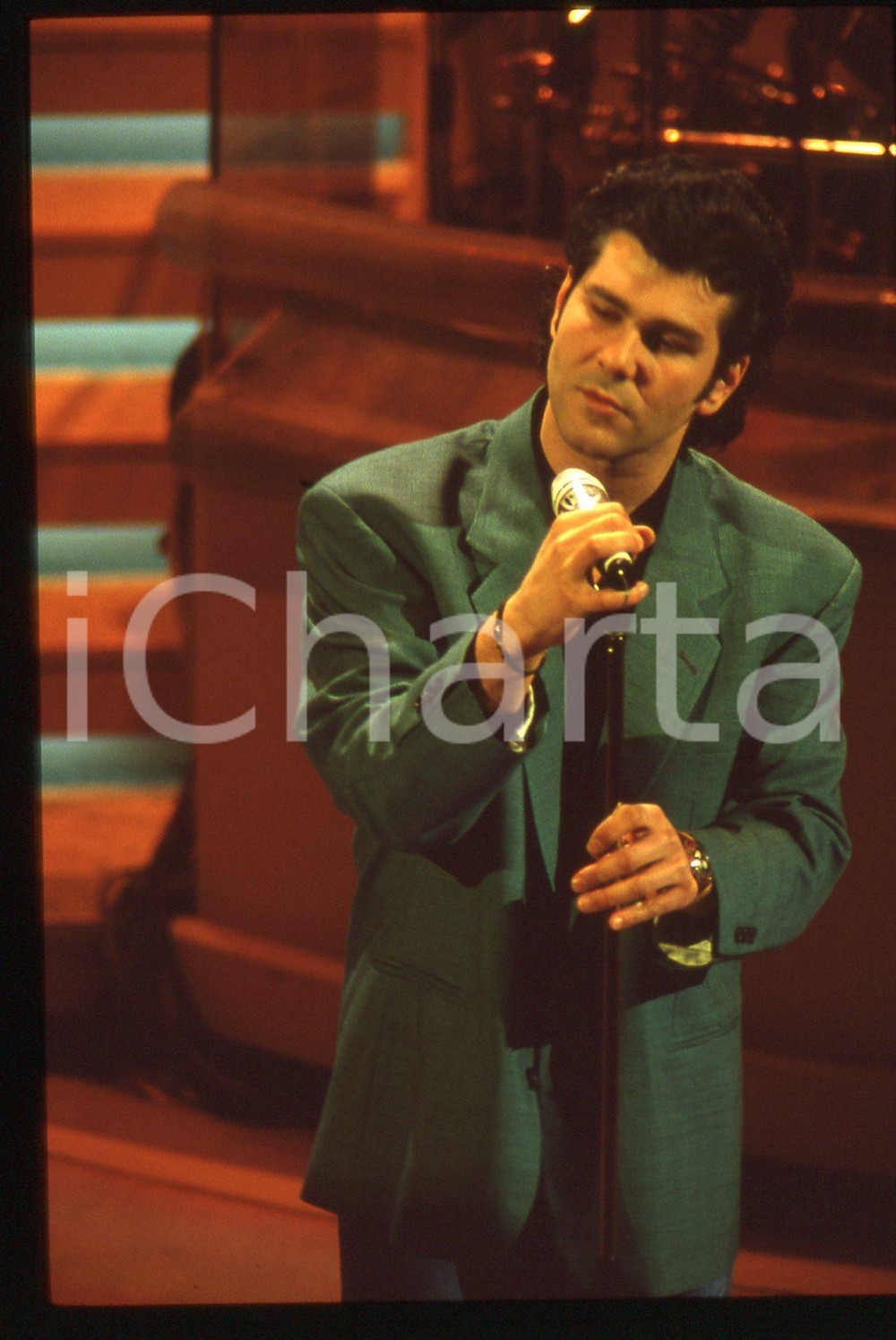 35mm vintage slide* 1992 SANREMO - BRACCO DI GRACI Ritratto del cantante (6)