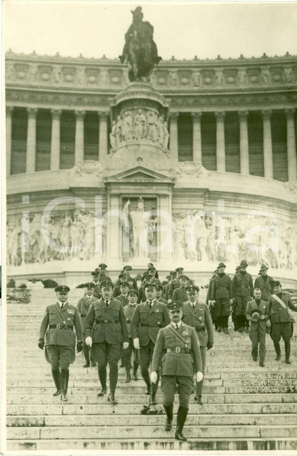 Fotografia d epoca originale 1940 ca ROMA Ufficiali tedeschi rendono onore al MILITE IGNOTO Fotografia 1