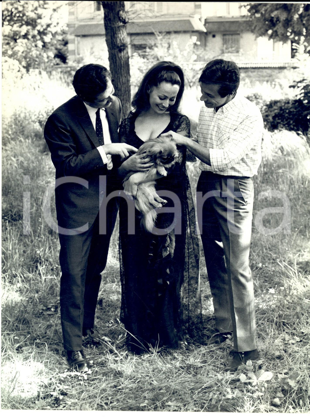 Fotografia d epoca originale 1956 PARIS Jean CLAUDIO, Claudine COSTER e Jean VINCI cast  Pelle di spia  Foto 1