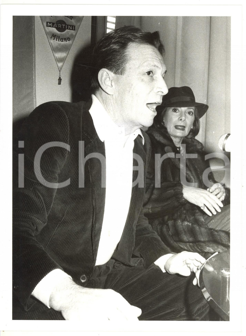 1990 ca MILANO Terrazza Martini - Rossella FALK con Umberto ORSINI *Foto 18x24