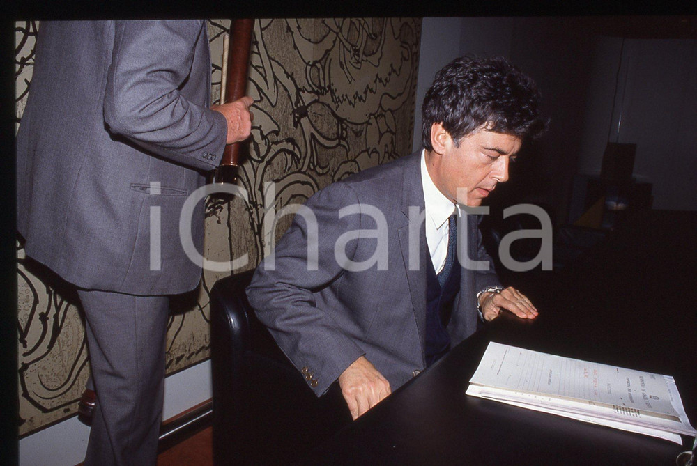 35mm vintage slide* 1991 ca Claudio MARTELLI Conferenza Ministero Giustizia (19)