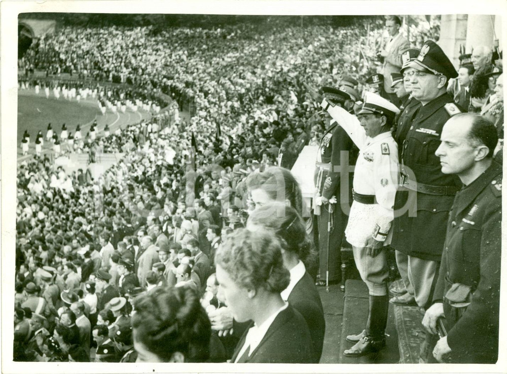 Fotografia d epoca originale 1934 MILANO Achille STARACE Littoriali femminile dello Sport FOTOGRAFIA 1