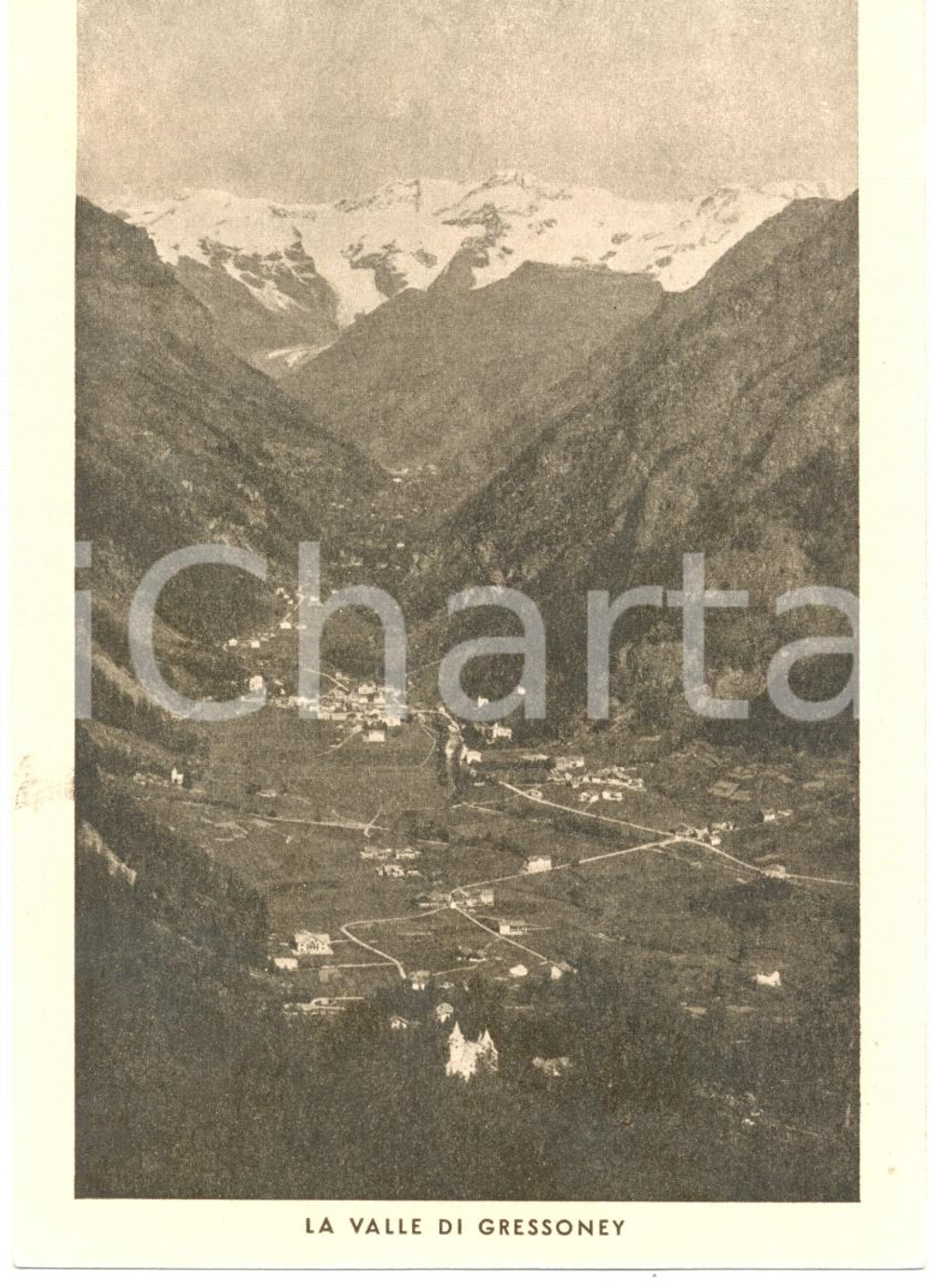 Cartolina originale da collezione 1933 GRESSONEY LA TRINITE (AO) CAI 11Â° accampamento U.S.S.I. - ORSIA *Cartolina 1