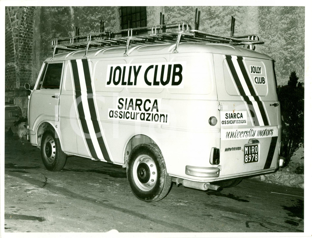 Fotografia d epoca originale 1971 ALFA ROMEO F11 Furgone Jolly Club, University Motors SIARCA assicurazioni 1