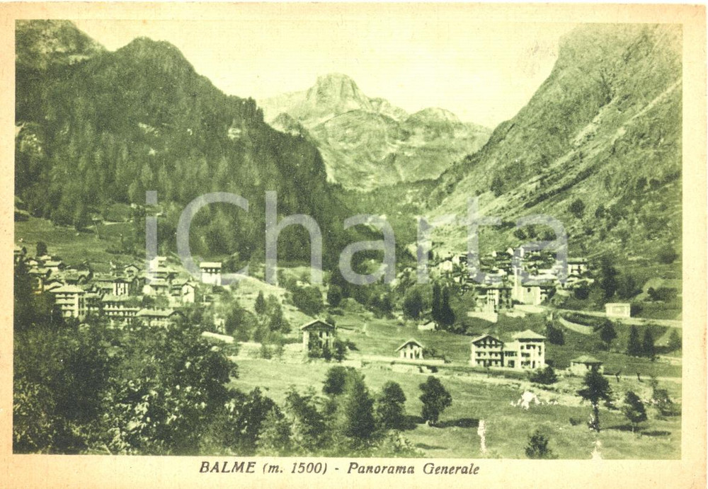 Cartolina originale da collezione 1947 BALME (TO) Panorama generale *Cartolina postale FG VG 1