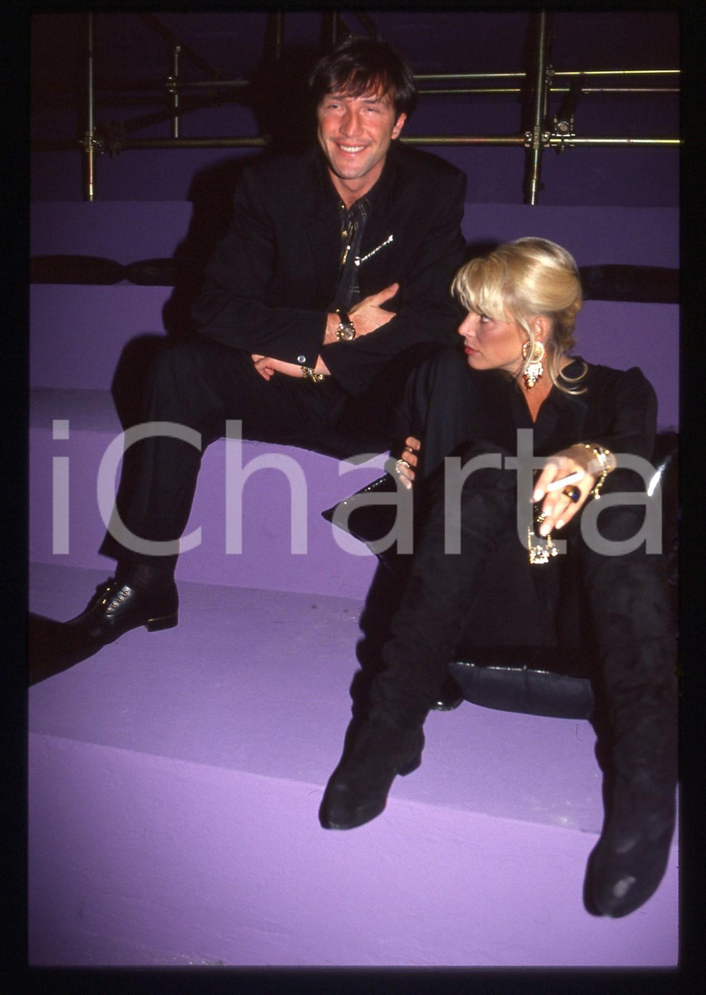 Fotografia d epoca originale 35mm vintage slide 1990 ca CALCIO Walter ZENGA Roberta TERMALI  Ritratto 4 1